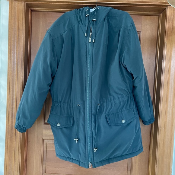 Towne from London fog puffy dark green jacket - Picture 4 of 9